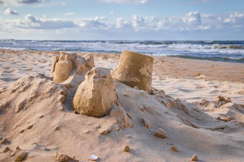 Sandcastle on the beach