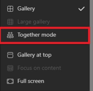 click the together mode button