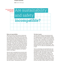 Are Sustainability and Safety Incompatible?