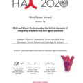 Best Paper Runner Up Award for HAI 2020