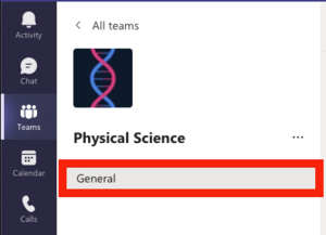 MSTeams general channel