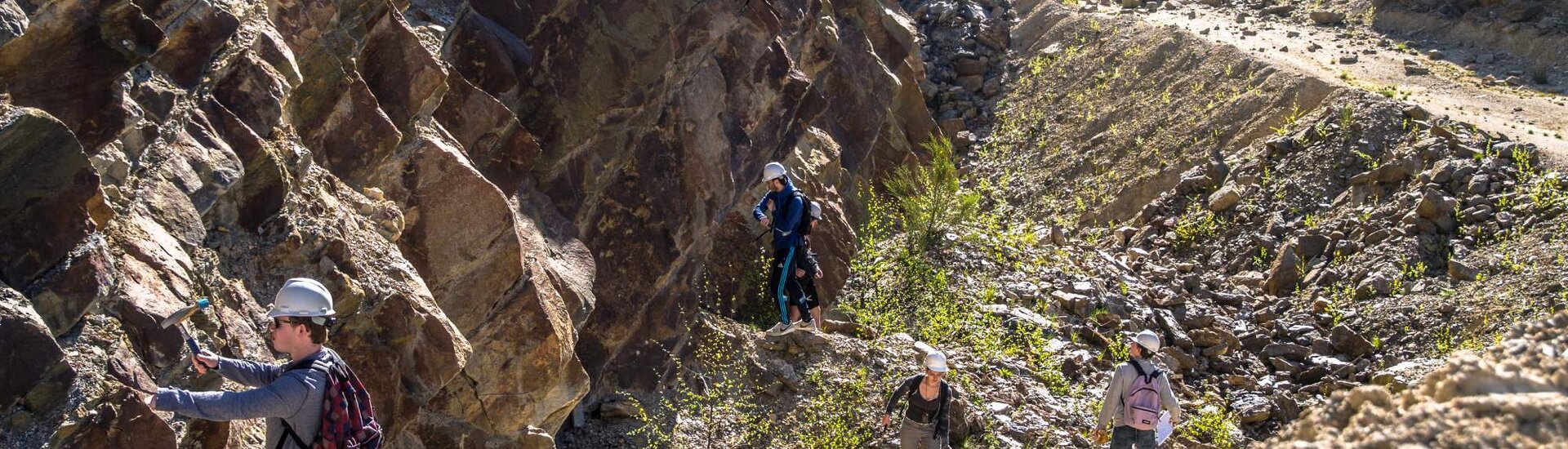 Students MSc Earth, Climate and Technology on a work field trip