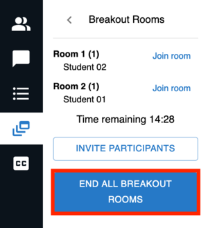 Virtual classroom end all breakoutrooms