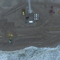 Hybrid test dune to measure erosion during storms