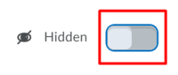 Use the checkbox to set the item to Hidden or Visible for Users.