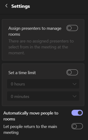 manage your settings