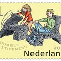 Variable Stiffness uitgelicht op PostNL en TU Delft postzegels