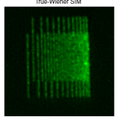 Structured illumination microscopy with noise-controlled image reconstructions